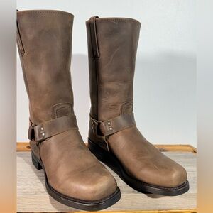 Men’s Frye Harness Boots Size 10 87350 Gaucho Brown Motorcycle Biker Made In USA